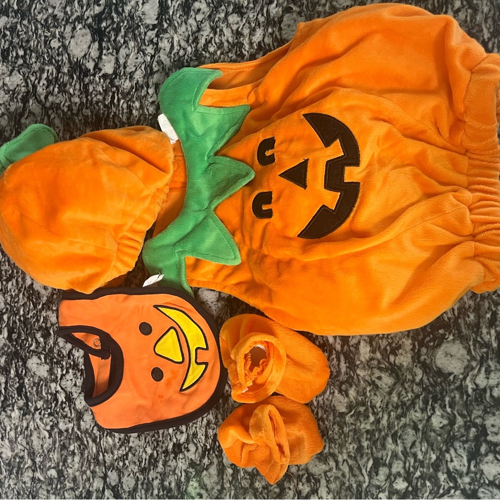 Pumpkin Costume for Kids - Orange and Green
